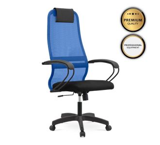 Καρέκλα γραφείου Prince Megapap με ύφασμα Mesh χρώμα μπλε - μαύρο 66,5x70x123/133εκ. |  Καρέκλες γραφείου στο espiti