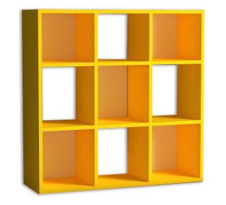 Βιβλιοθήκη Cube Megapap από μελαμίνη χρώμα κίτρινο 90x30x90εκ. |  Βιβλιοθήκες στο espiti