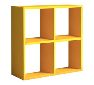 Βιβλιοθήκη Cube Megapap από μελαμίνη χρώμα κίτρινο 60x23x60εκ. |  Βιβλιοθήκες στο espiti