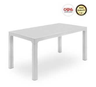 Τραπέζι κήπου Arizona Megapap από PP χρώμα λευκό 140x80x75εκ. |  Τραπέζια κήπου στο espiti