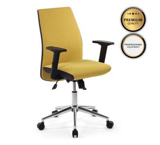Καρέκλα εργασίας Finn Megapap υφασμάτινη χρώμα μουσταρδί 61x55x105-113εκ. |  Καρέκλες γραφείου στο espiti