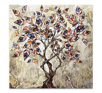 Πίνακας σε καμβά "Tree And Leaves" Megapap ψηφιακής εκτύπωσης 100x100x3εκ. |  Πίνακες στο espiti