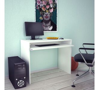 Γραφείο υπολογιστή μελαμίνης Nicolo Megapap χρώμα λευκό 90x46x79εκ. |  Γραφεία στο espiti