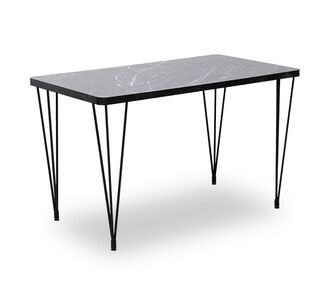 Τραπέζι Roger Megapap Mdf - μεταλλικό χρώμα μαύρο εφέ μαρμάρου 120x70x75εκ. |  Τραπέζια στο espiti