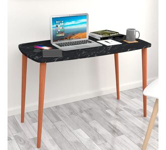 Γραφείο - τραπέζι μελαμίνης Deina Megapap χρώμα μαύρο εφέ μαρμάρου 105x60x72εκ. |  Τραπέζια στο espiti