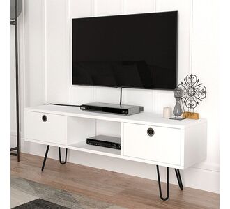 Έπιπλο τηλεόρασης Aversa Megapap από μελαμίνη χρώμα λευκό 120x29,5x43εκ. |  Έπιπλα τηλεόρασης στο espiti