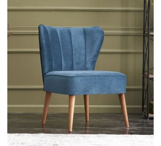 Καρέκλα Layla Megapap υφασμάτινη χρώμα μπλε 64x59x84εκ. |  Πολυθρόνες τραπεζαρίας στο espiti