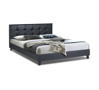 Κρεβάτι Sissy Megapap από τεχνόδερμα χρώμα μαύρο 160x200εκ. |  Κρεβάτια στο espiti