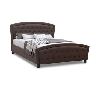 Κρεβάτι Alexia Megapap υφασμάτινο χρώμα σκούρο καφέ 160x200εκ. |  Κρεβάτια στο espiti