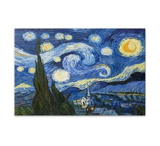 Πίνακας σε καμβά "Starry Night" Megapap ψηφιακής εκτύπωσης 100x70x3εκ. |  Πίνακες στο espiti