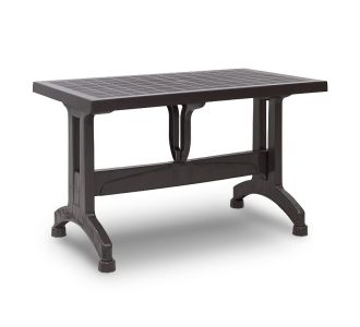 Τραπέζι πολυπροπυλενίου Callan Megapap χρώμα καφέ 120x70x73εκ. |  Τραπέζια κήπου στο espiti
