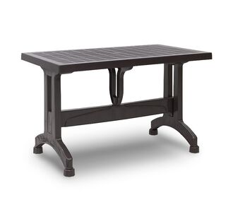 Τραπέζι πολυπροπυλενίου Callan Megapap χρώμα καφέ 140x80x73εκ. |  Τραπέζια κήπου στο espiti