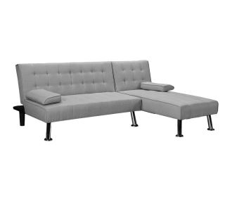 Γωνιακός καναπές-κρεβάτι αριστερή γωνία Brisk pakoworld γκρι ύφασμα 200x146x75εκ |  Καναπέδες γωνιακοί στο espiti