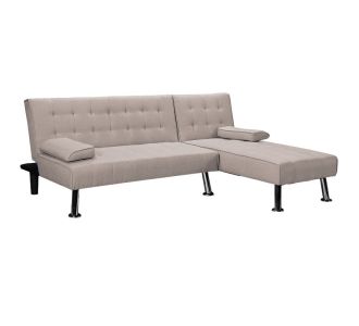 Γωνιακός καναπές-κρεβάτι αριστερή γωνία Brisk pakoworld καφέ-γκρι ύφασμα 200x146x75εκ |  Καναπέδες γωνιακοί στο espiti