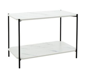 Βοηθητικό τραπέζι Mara MDF λευκό μαρμάρου-μαύρο 80x40x55cm |  Τραπεζάκια βοηθητικά στο espiti