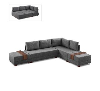 Γωνιακός καναπές - κρεβάτι Fly Megapap δεξιά γωνία υφασμάτινος χρώμα ανθρακί 280x210x80εκ. |  Καναπέδες-Κρεβάτι στο espiti