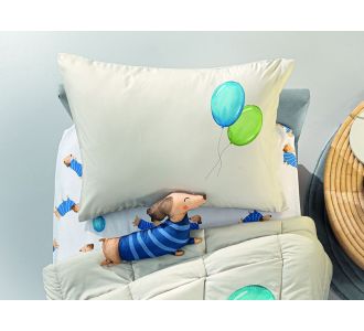 Μαξιλαροθηκη PET BLUE 50X70 SUEDE SC Saint Clair |  Παιδικά διακοσμητικά μαξιλάρια στο espiti