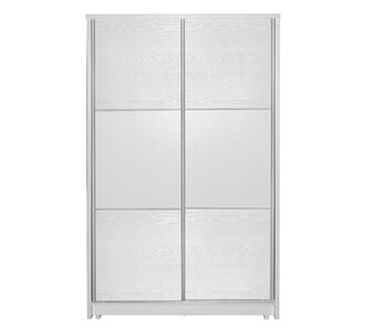 Ντουλάπα ρούχων Griffin pakoworld δίφυλλη με συρόμενες πόρτες χρώμα λευκό 121x56.5x180.5εκ |  Ντουλάπες ρούχων στο espiti