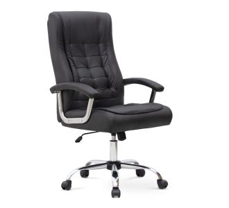 Καρέκλα γραφείου διευθυντική Vision Megapap από τεχνόδερμα χρώμα μαύρο 63x70x112/120εκ. |  Καρέκλες γραφείου στο espiti