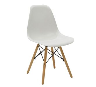 Καρέκλα Julita pakoworld PP λευκό-φυσικό πόδι 46x50x82εκ |  Καρέκλες στο espiti