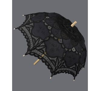 Χειροποίητη ομπρέλα (48cm) μαύρη 6978000004957 SilkFashion |  Σουπλά στο espiti