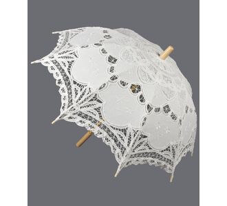 Χειροποίητη ομπρέλα (38cm) λευκή 6978000004959 SilkFashion |  Σουπλά στο espiti