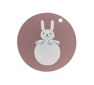 Σουπλά σιλικόνης Rabbit OYOY κεραμιδί |  Βρεφικές Πάντες στο espiti