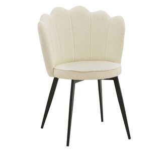 Καρέκλα Rosalia pakoworld εκρού ύφασμα-πόδι μαύρο μέταλλο 57x52x80εκ |  Καρέκλες στο espiti