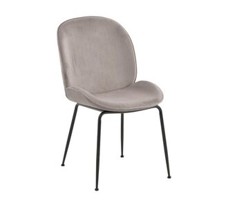 Καρέκλα Adelaide pakoworld γκρι βελούδο-πόδι μαύρο μέταλλο 47x64x88εκ |  Καρέκλες στο espiti