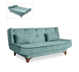 Καναπές - κρεβάτι Lucas Megapap τριθέσιος υφασμάτινος χρώμα sea green 190x85x85εκ. |  Καναπέδες-Κρεβάτι στο espiti