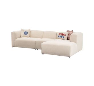 Γωνιακός καναπές Lindena pakoworld αριστερή γωνία κρεμ ύφασμα 296x158x72εκ |  Κατόπιν Παραγγελίας στο espiti