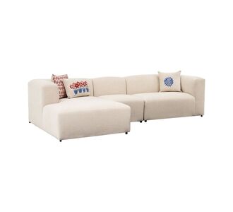 Γωνιακός καναπές Lindena pakoworld δεξιά γωνία κρεμ ύφασμα 296x158x72εκ |  Κατόπιν Παραγγελίας στο espiti