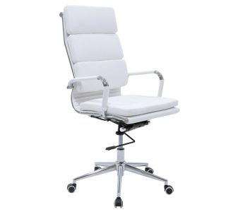 Καρέκλα γραφείου διευθυντή Tokyo pakoworld λευκό pu 55.5x52x108εκ |  Καρέκλες γραφείου στο espiti