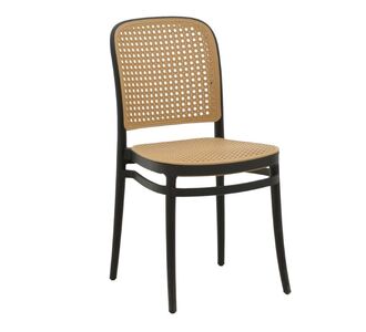 Καρέκλα Nereus pakoworld pp φυσικό-μαύρο 45x43x84εκ |  Καναπέδες - Καρέκλες  στο espiti