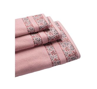 Πετσέτα BLOOM PINK 100% Βαμβάκι Σετ πετσέτες 3 τεμαχίων (30 x 50 + 50 x 90 + 80 x 150 εκ.) MADI |  Πετσέτες Μπάνιου στο espiti