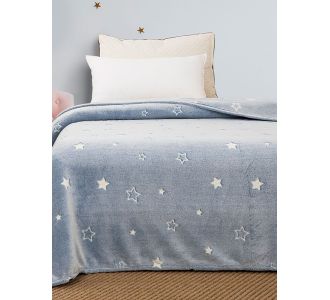 Κουβέρτα Φωσφοριζέ Κούνιας Stars Blue 110x140 Sunshinehome |  Βρεφικές Κουβέρτες στο espiti