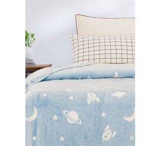 Κουβέρτα φωσφοριζέ αγκαλιας Space Blue 80x90 Sunshinehome |  Βρεφικές Κουβέρτες στο espiti