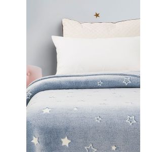 Κουβέρτα φωσφοριζέ αγκαλιας Stars Blue 80x90 Sunshinehome |  Βρεφικές Κουβέρτες στο espiti
