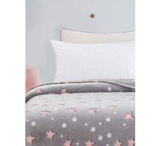 Κουβέρτα φωσφοριζέ αγκαλιας Stars Pink 80x90 Sunshinehome |  Βρεφικές Κουβέρτες στο espiti