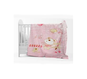 Κουβέρτα Βελουτέ Κούνιας 1000 Pink 110x140 Sunshinehome |  Βρεφικές Κουβέρτες στο espiti