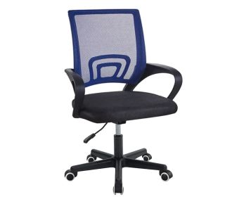 Καρέκλα γραφείου εργασίας Berto I pakoworld ύφασμα mesh μπλε-μαύρο 56x47x85-95εκ |  Καρέκλες γραφείου στο espiti
