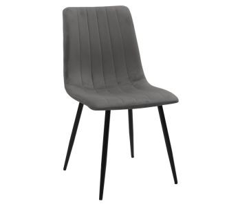 Καρέκλα Noor pakoworld ανθρακί βελούδο-πόδι μαύρο μέταλλο 44x55x86εκ |  Καρέκλες στο espiti