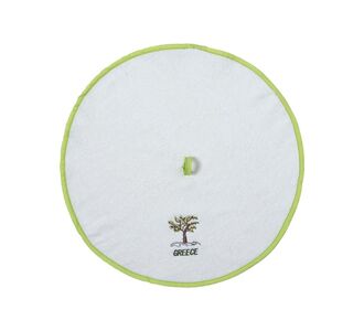 Στρογγυλή πετσέτα με κρεμαστράκι (48cm) λευκό GREECE 5206978160424 SilkFashion |  Πετσέτες Κουζίνας στο espiti