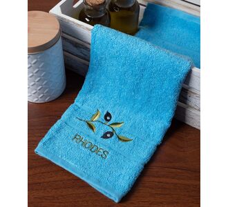Δωδεκάδα πετσέτες χεριών (30cm x 50cm) μπλέ με κλαδί ΡΟΔΟΣ 5206978160233 SilkFashion |  Πετσέτες Κουζίνας στο espiti