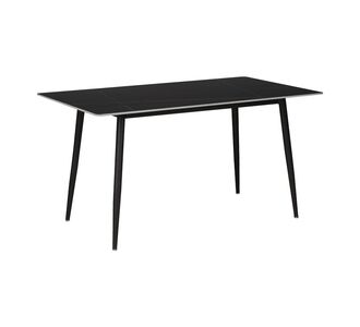Τραπέζι Gustas pakoworld μαύρο μαρμάρου sintered stone -πόδι μαύρο μέταλλο 120x60x75εκ |  Τραπέζια στο espiti