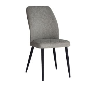 Καρέκλα Vika pakoworld γκρι ύφασμα-πόδι μαύρο μέταλλο 48x58x90εκ |  Καρέκλες στο espiti