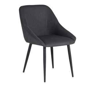 Καρέκλα Loukrizia pakoworld ανθρακί ύφασμα-πόδι μαύρο μέταλλο 56x63.5x82εκ |  Καρέκλες στο espiti