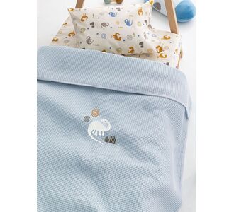 Κουβέρτα Πικέ Κούνιας Baby Blankets 100x150 CANDY/2 BLUE Palamaiki |  Βρεφικές Κουβέρτες στο espiti