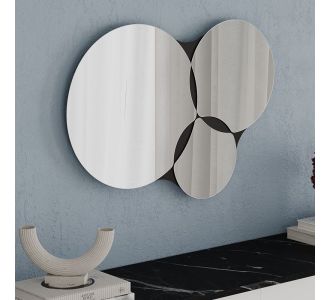 Καθρέπτης τοίχου Gora Megapap χρώμα μαύρο 75,4x2,2x51,2εκ. |  Καθρέπτες στο espiti