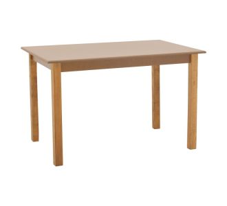 Τραπέζι Zolenio pakoworld μασίφ ξύλο οξιάς με επιφάνεια mdf λούστρο καρυδί 120x80x76εκ |  Τραπέζια στο espiti